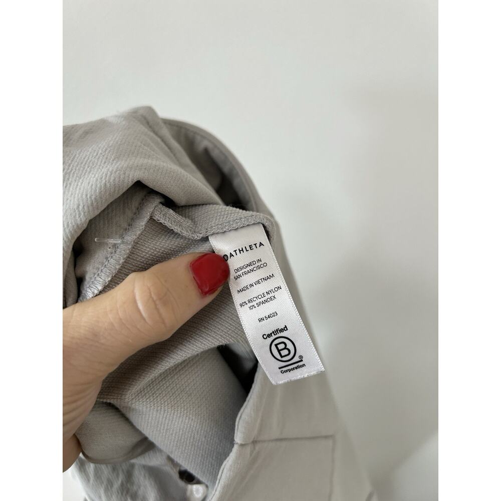 Athleta Wander Ankle Pants Front Slit Gray Size 8 Womens Stretch - Picture 7 of 12
